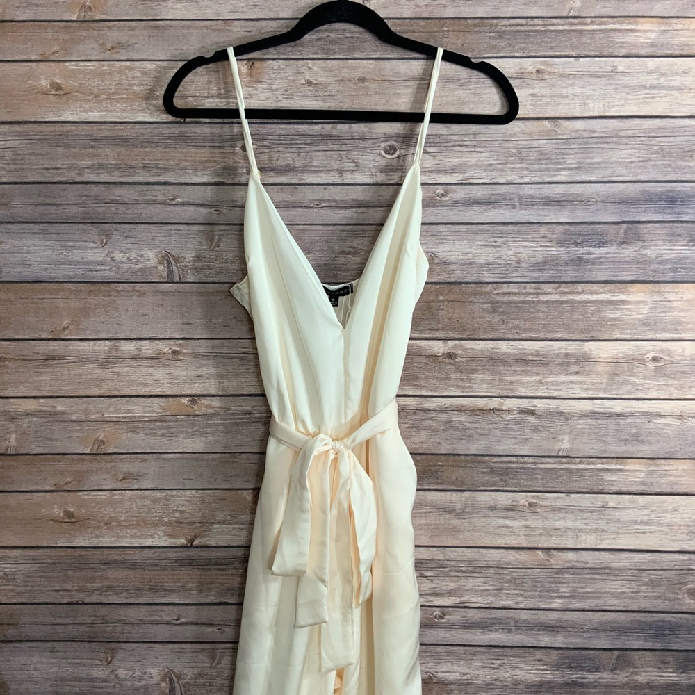 Jluxlabel Satin Champagne Jumpsuit NWT